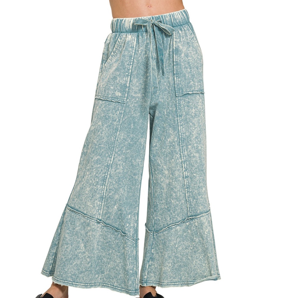 Zenana Outfitters Blue Wide Leg Pants